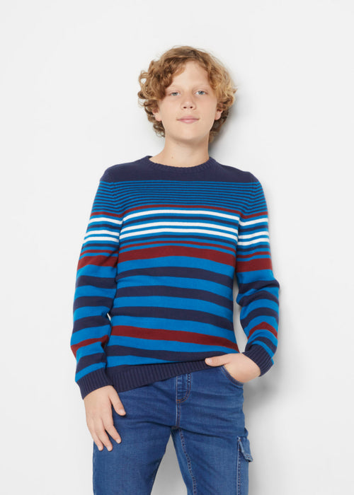 Fantovski pulover s črtami