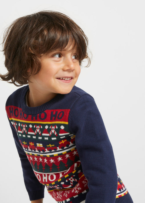 Otroški pleten pulover z norveškim vzorcem