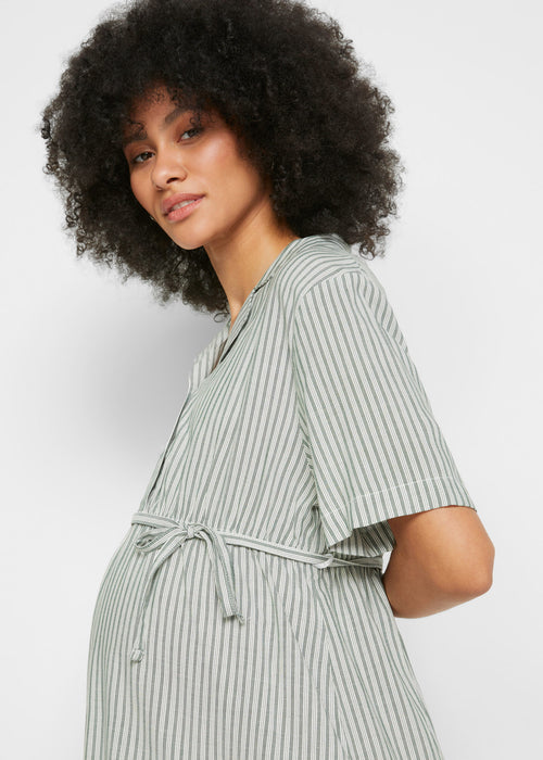 Trajnostna nosečniška srajčna obleka s funkcijo za dojenje
