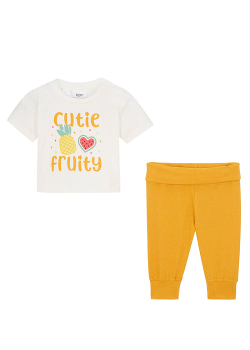 Majica in hlače iz ekološkega bombažnega trikoja za malčke