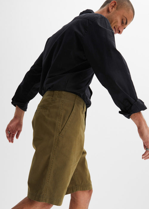 Chino bermuda hlače v klasičnem kroju (2 kosa)