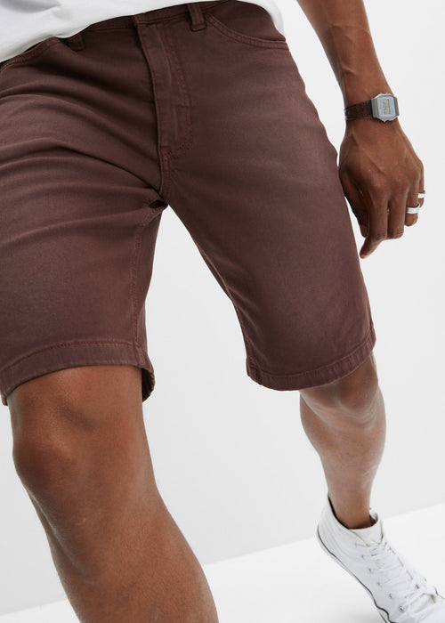 Barvne stretch bermuda hlače v klasičnem kroju