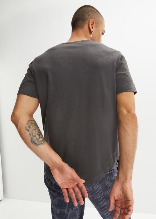 T-Shirt majica iz ekološkega bombaža z naprsnim žepom (2 kosa)