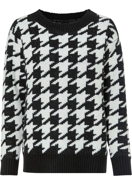 Pleten pulover z okroglim izrezom