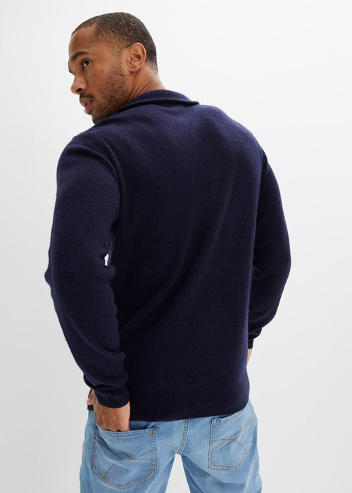 Volnen pulover z deležem kašmira po Good Cashmere Standard®-u s trojanskim ovratnikom iz kolekcije Premium