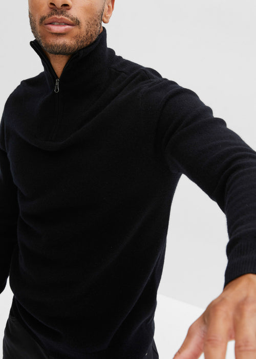 Volnen pulover z deležem kašmira po Good Cashmere Standard®-u s trojanskim ovratnikom iz kolekcije Premium