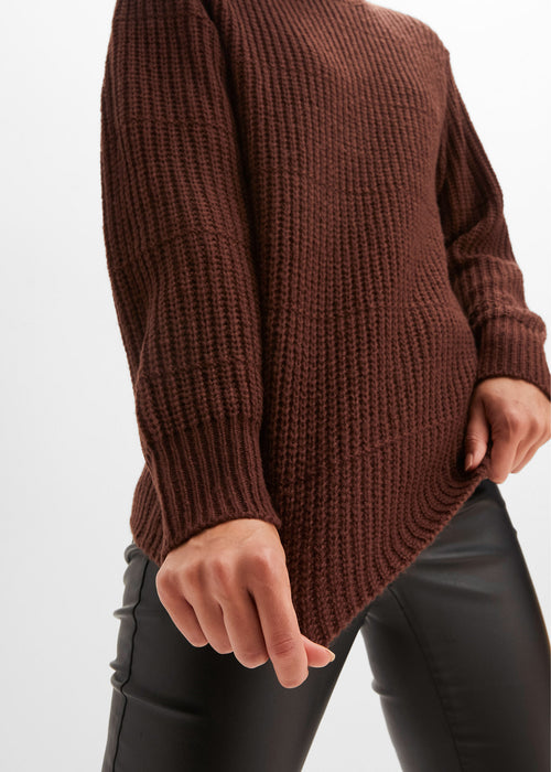 Pleten pulover s puli ovratnikom