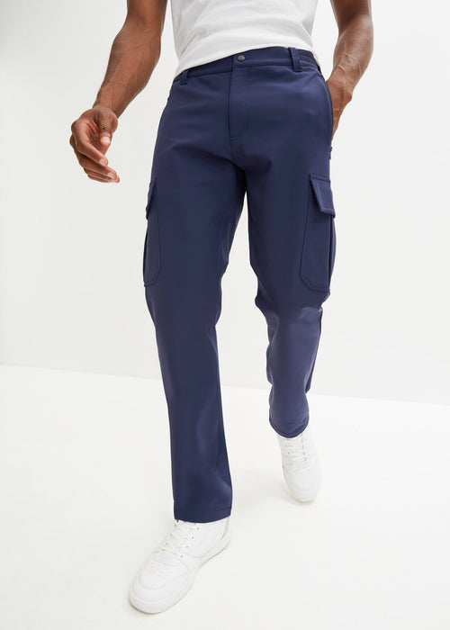 Klasične funkcijske hlače z udobnim pasom iz v 4 smeri raztegljivega stretcha