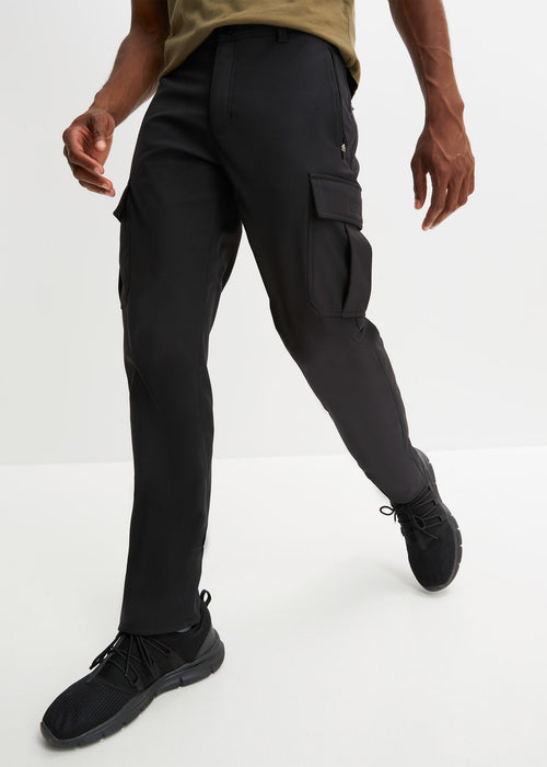 Softshell pohodniške hlače z deležem stretcha s pasom v klasičnem kroju