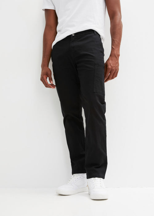 Klasične stretch zimske hlače z našitimi žepi v ravnem kroju