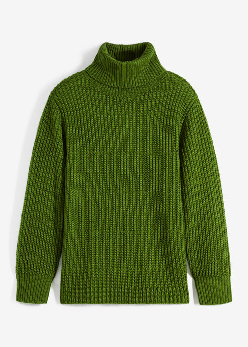 Pleten pulover s puli ovratnikom