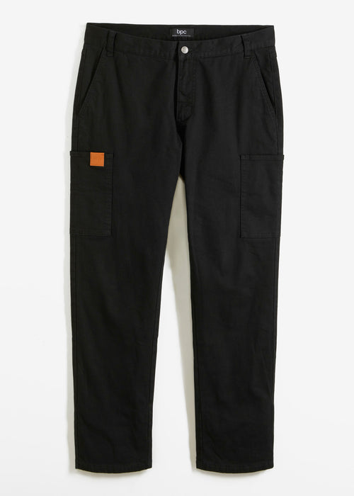 Klasične stretch zimske hlače z našitimi žepi v ravnem kroju