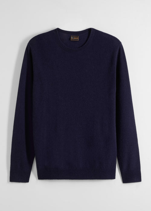 Volnen pulover z deležem kašmira po Good Cashmere Standard®-u z okroglim izrezom iz kolekcije Premium