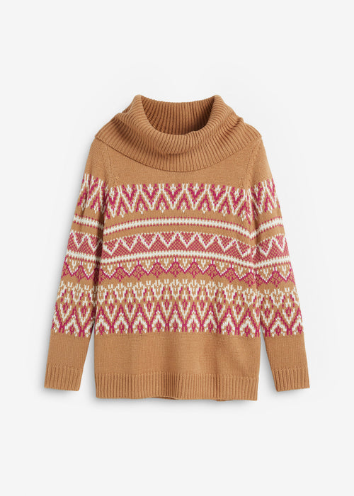 Norveški pulover s širokim puli ovratnikom