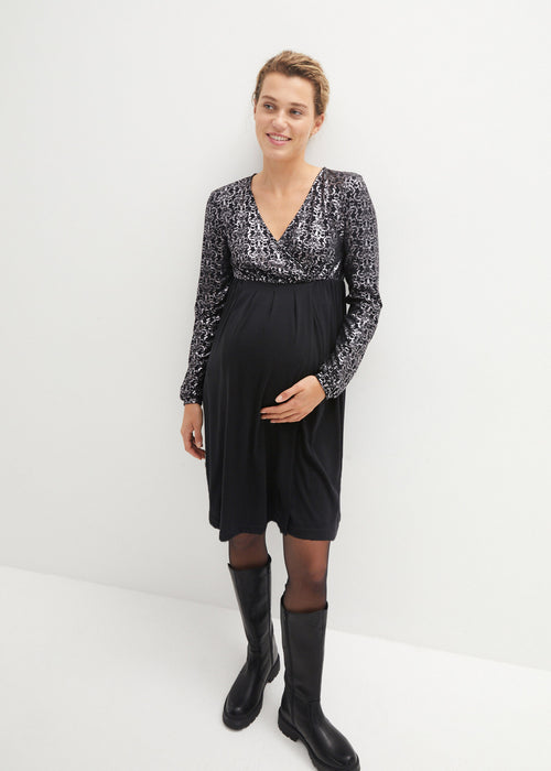 Obleka za nosečnost in dojenje z bleščečim učinkom