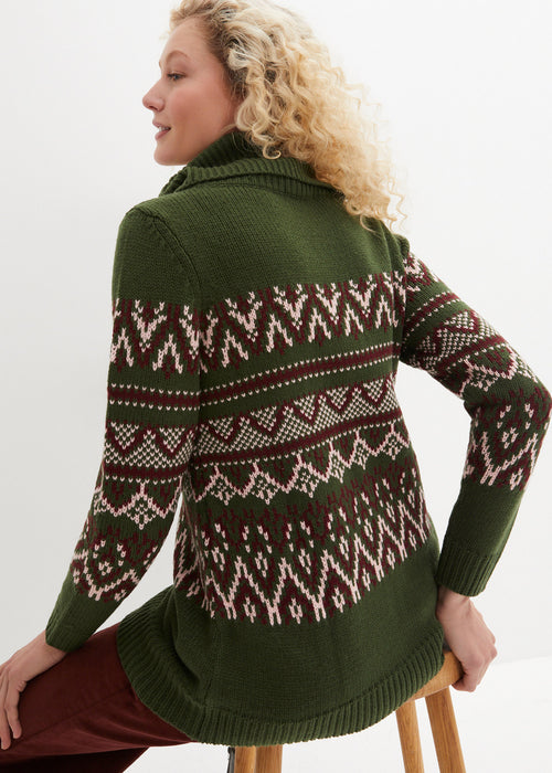 Norveški pulover s širokim puli ovratnikom