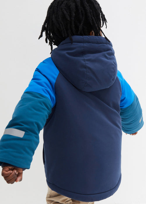 Fantovska zimska jakna z barvnimi kontrasti