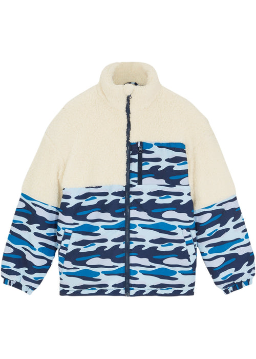 Fantovska zimska jakna z umetnim ovčjim krznom