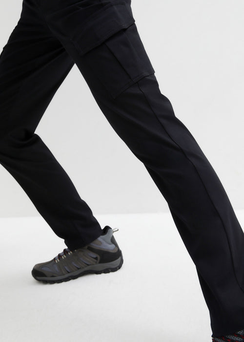 Vodoodporne funkcijske hlače iz stretch kepra v ravnem kroju