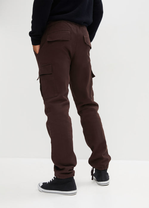 Udobne zimske hlače s cargo žepi v ravnem kroju