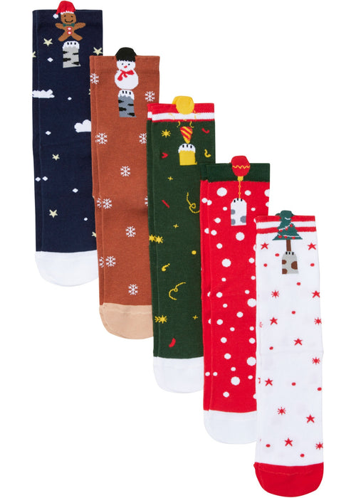 Božične nogavice z ekološkim bombažem (5 parov)