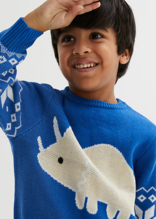 Fantovski pleten pulover iz bombaža