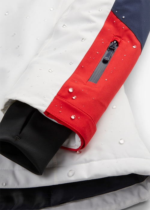 Smučarska funkcijska jakna s prezračevalnimi razporki iz vodoodpornega materiala