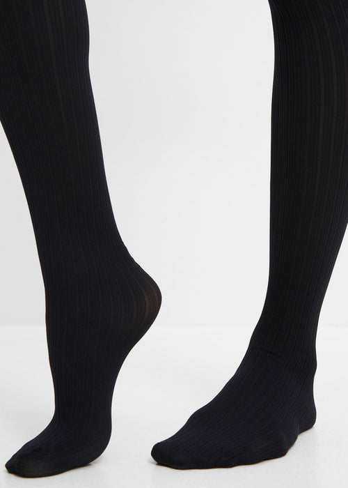 Hlačne nogavice iz 60 denskega materiala rebrastem videzu dokolenk