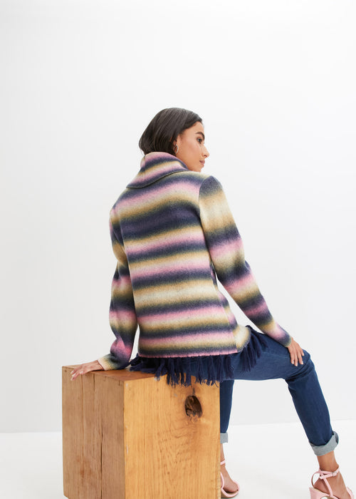 Pleten pulover z resami