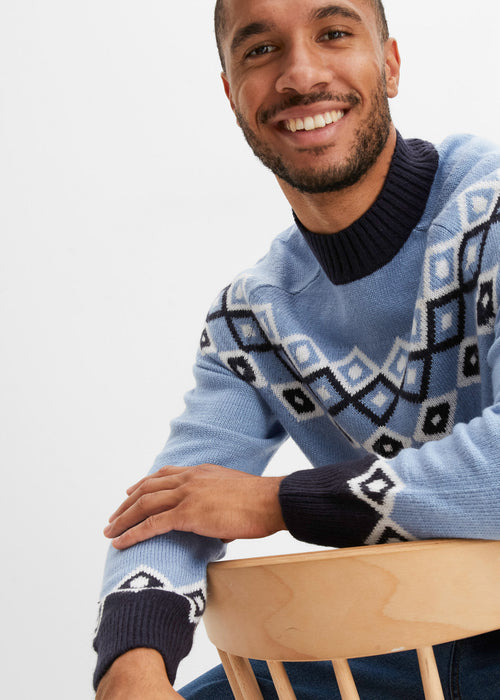 Norveški pulover s puli ovratnikom in recikliranimi materiali