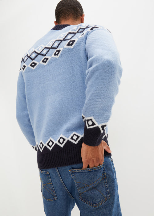 Norveški pulover s puli ovratnikom in recikliranimi materiali