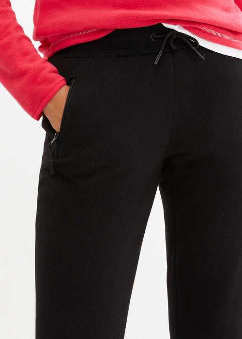 Zimske funkcijske jogging hlače z mehko plišasto podlogo v širokem kroju