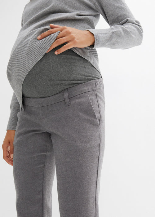 Stretch nosečniške hlače z zalikano črto