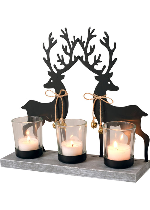 Svečnik za čajne svečke s severnimi jeleni