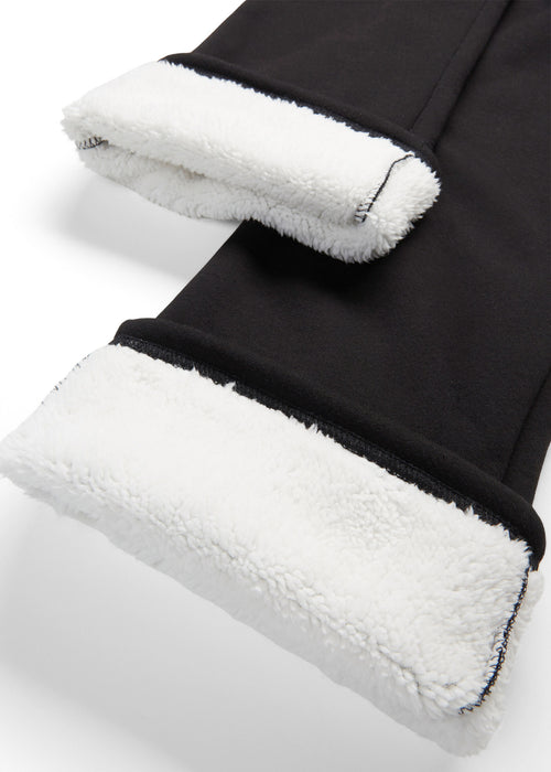 Zimske funkcijske jogging hlače z mehko plišasto podlogo v širokem kroju