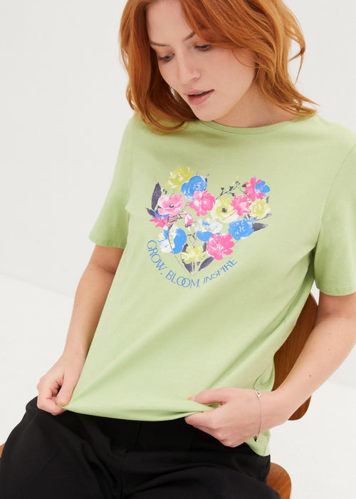 T-Shirt majica s potiskom spredaj in ekološkim bombažem