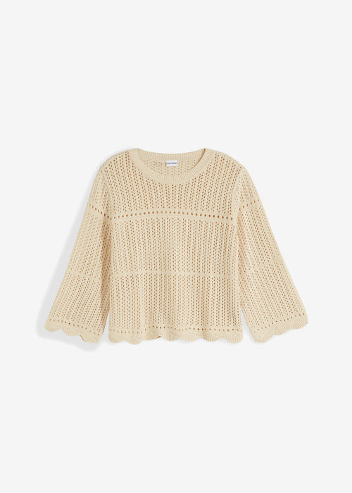 Poletni pulover z ažurnim vzorcem