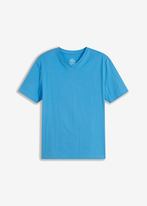 Brezšivna T-Shirt majica z V-izrezom in ekološkim bombažem iz kolekcije Essential